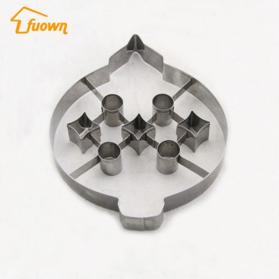 Funny cake decoration tools leaf shape big size stainless steel cookie cutters biscuit molds with interior cut-out