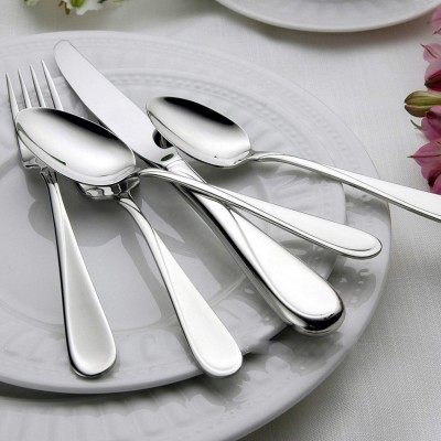 5PCS 18/0 Stainless Steel Flatware Set Home Kitchen Hotel Restaurant Tableware Cutlery Set