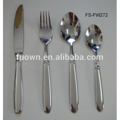 Hot selling western food cutlery stainless steel kinds of spoon and fork